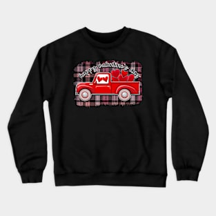 Valentine's Day Red Truck Crewneck Sweatshirt